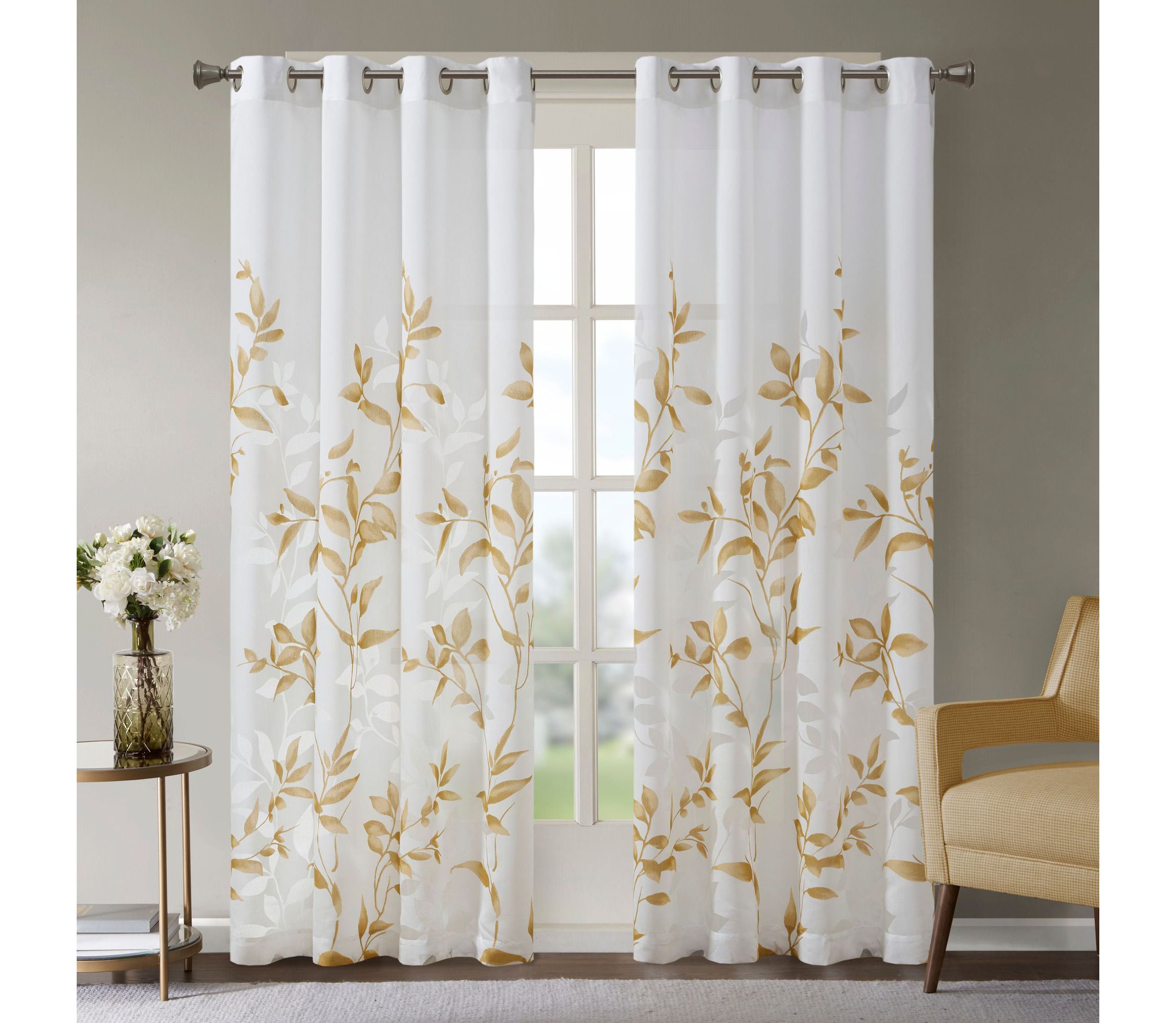 Cecily Burnout Printed Window Panel