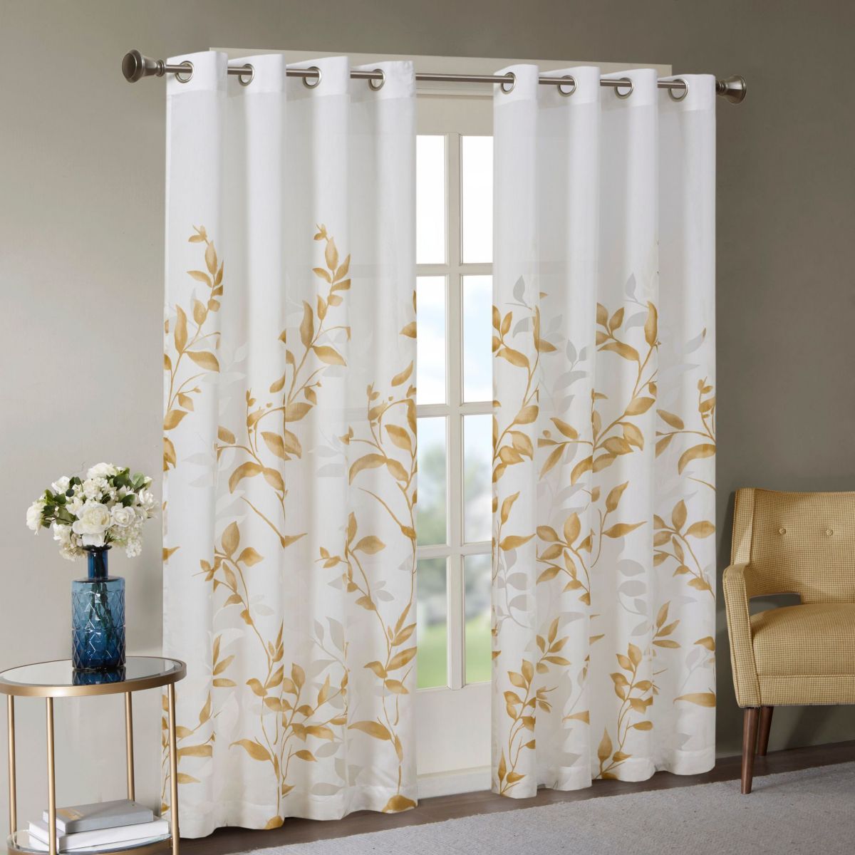 Cecily Burnout Printed Window Panel