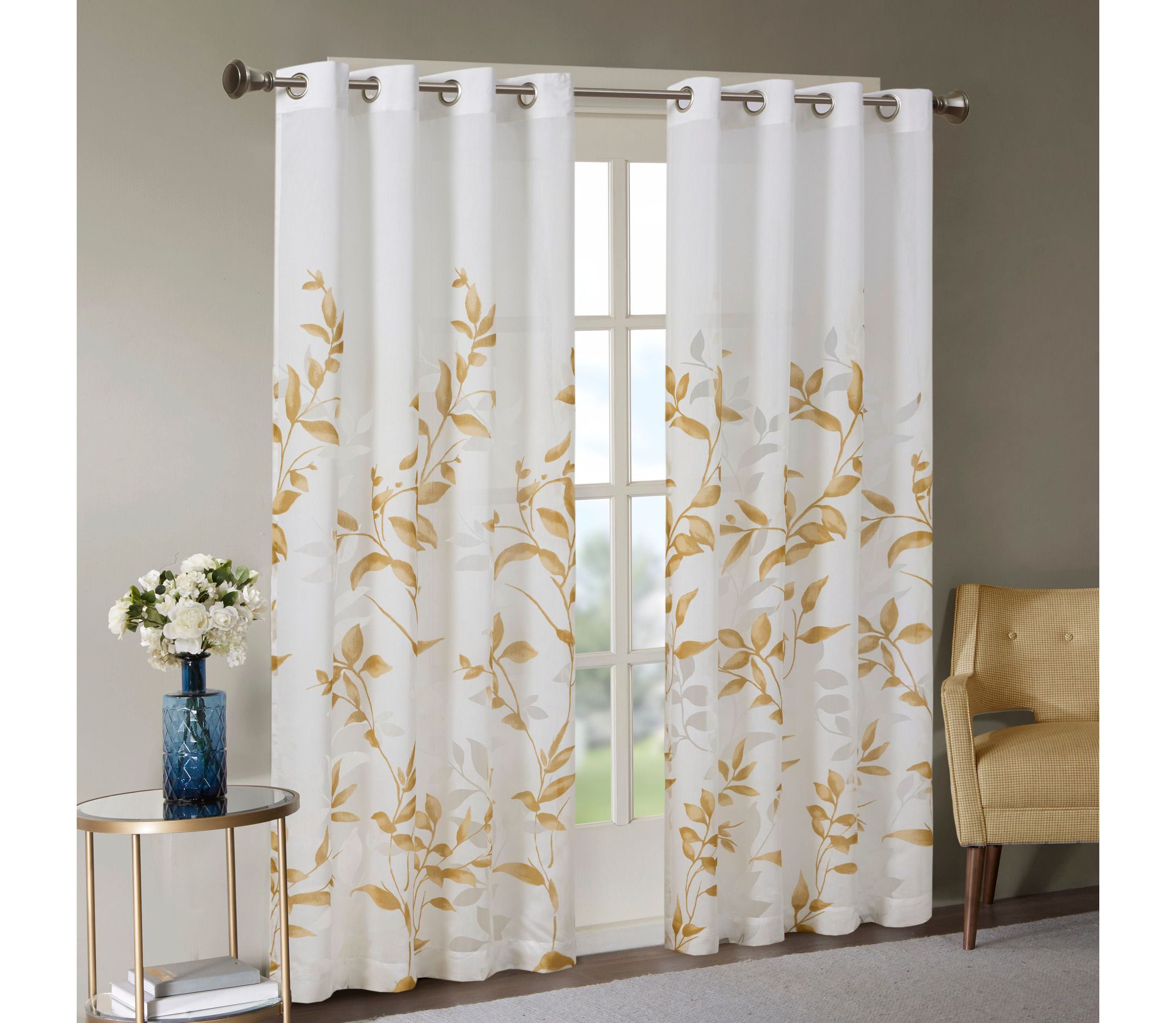 Cecily Burnout Printed Window Panel