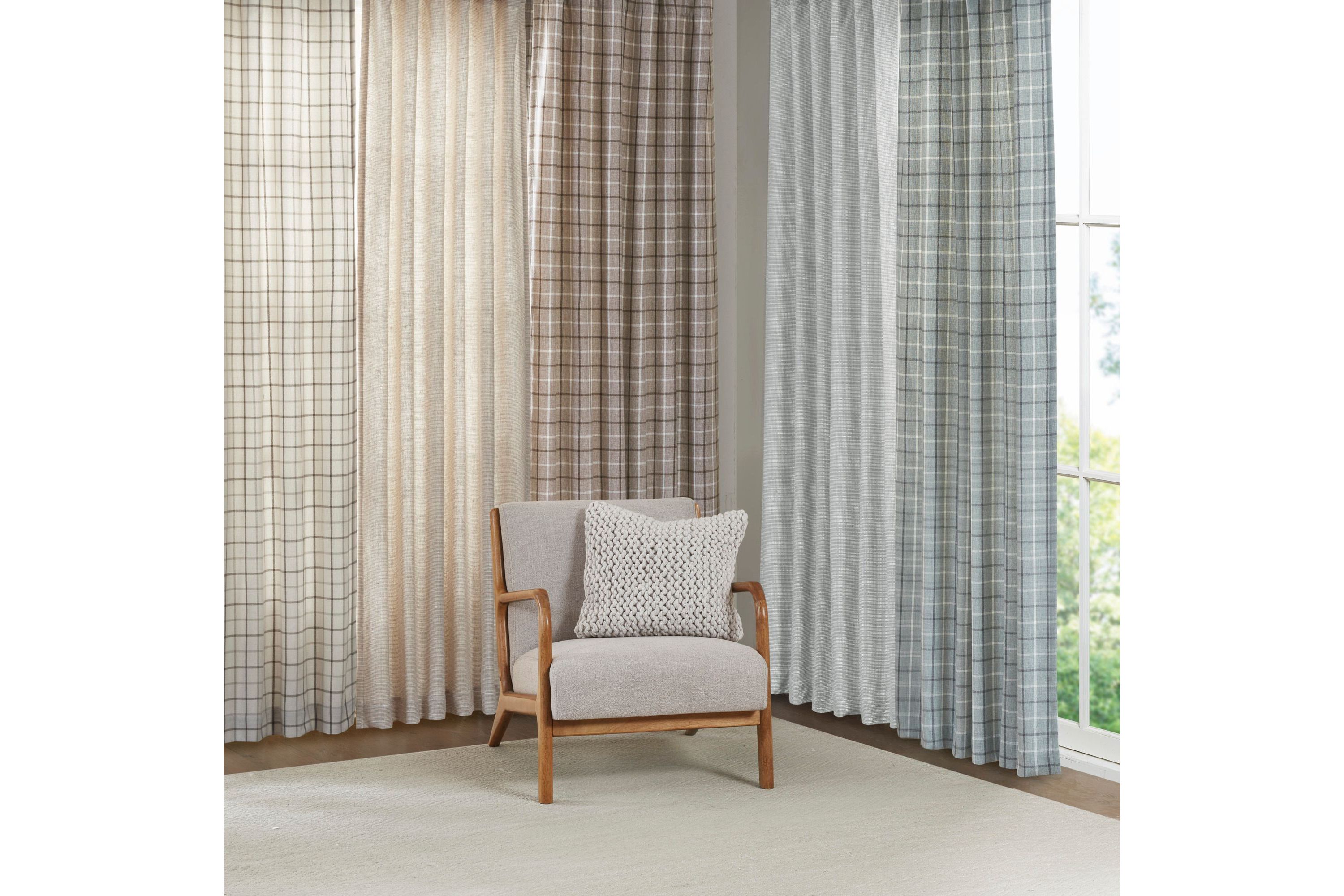 Beals Faux Linen Tab Top Panel with Fleece Lining