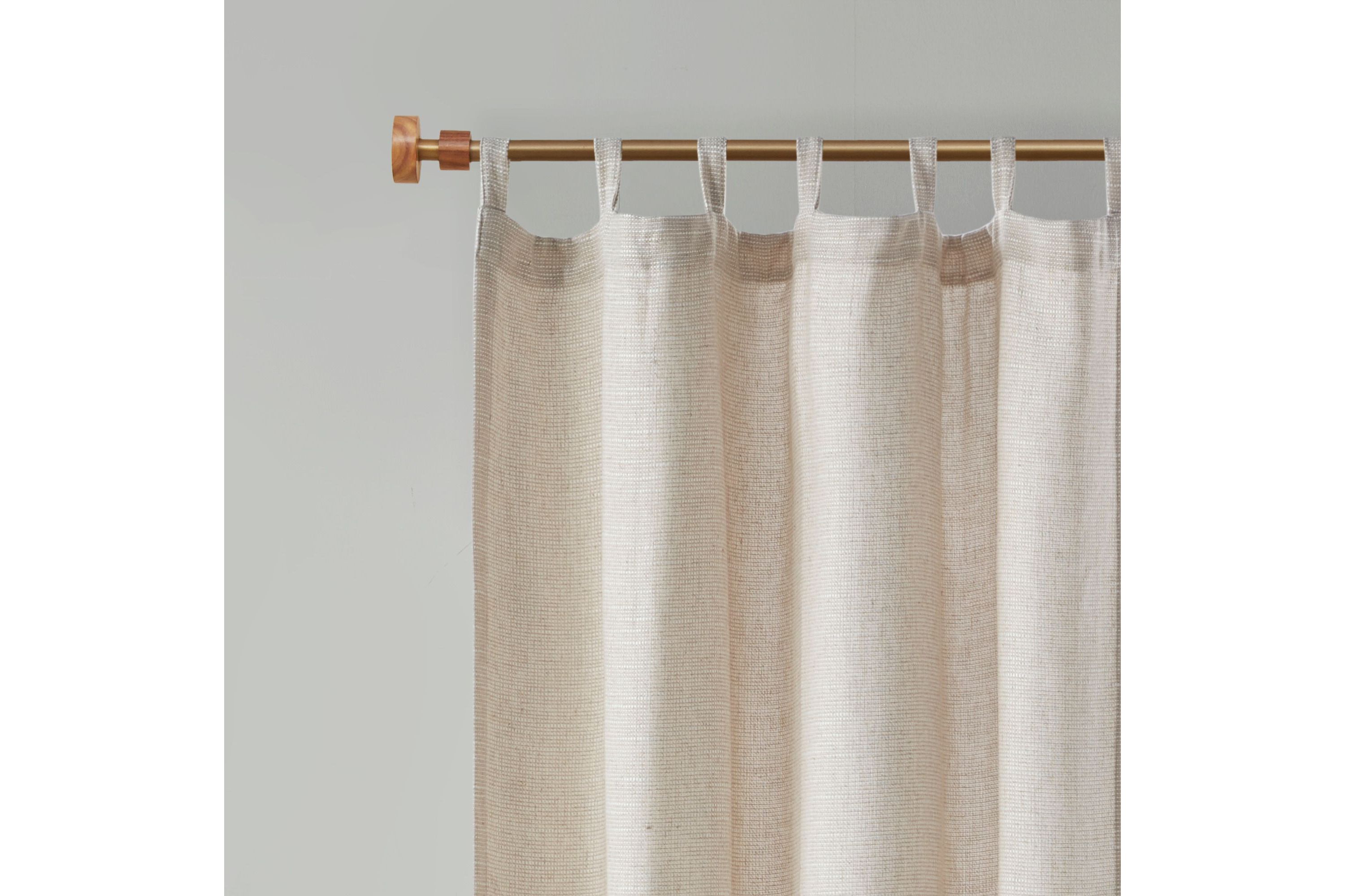 Beals Faux Linen Tab Top Panel with Fleece Lining