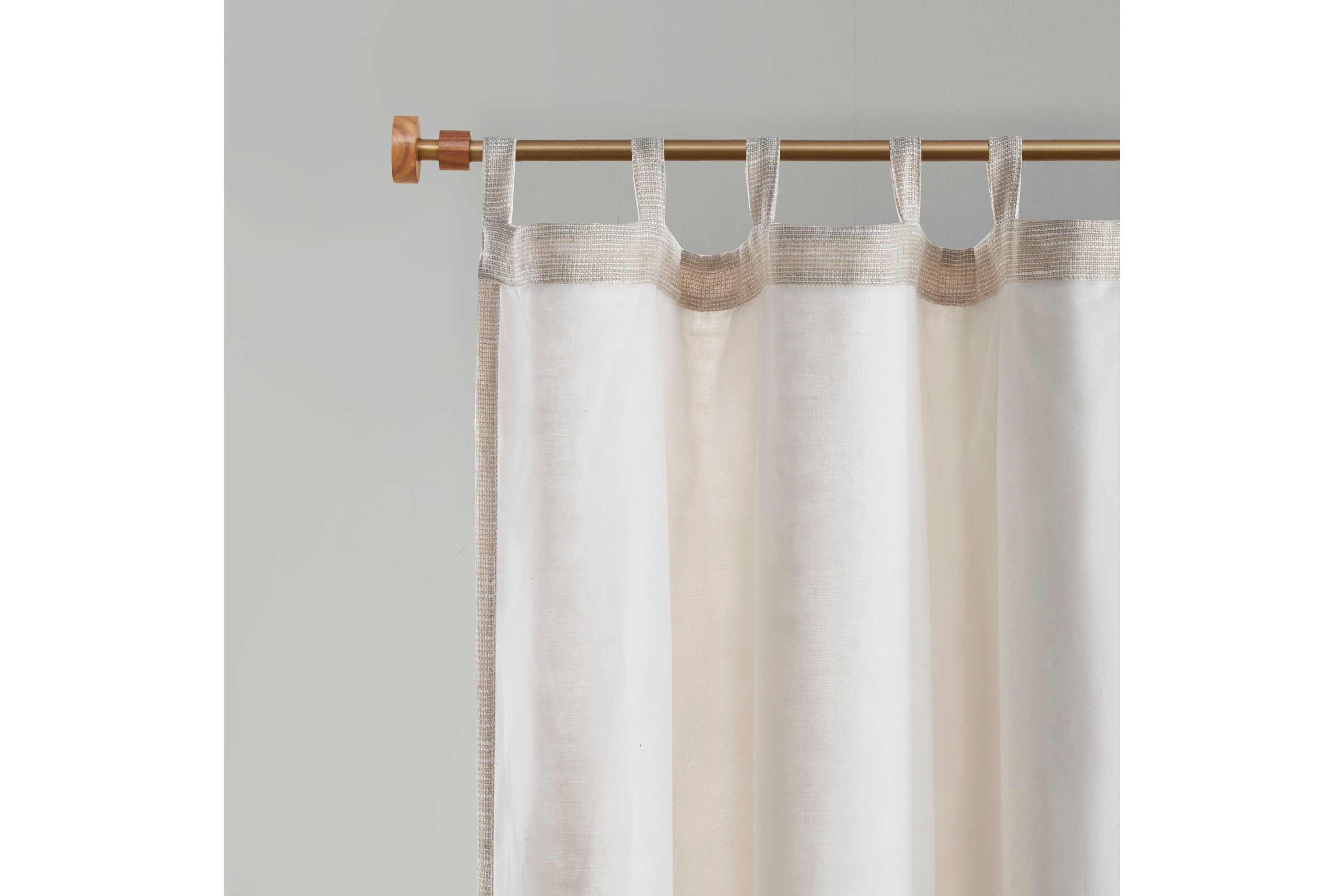 Beals Faux Linen Tab Top Panel with Fleece Lining