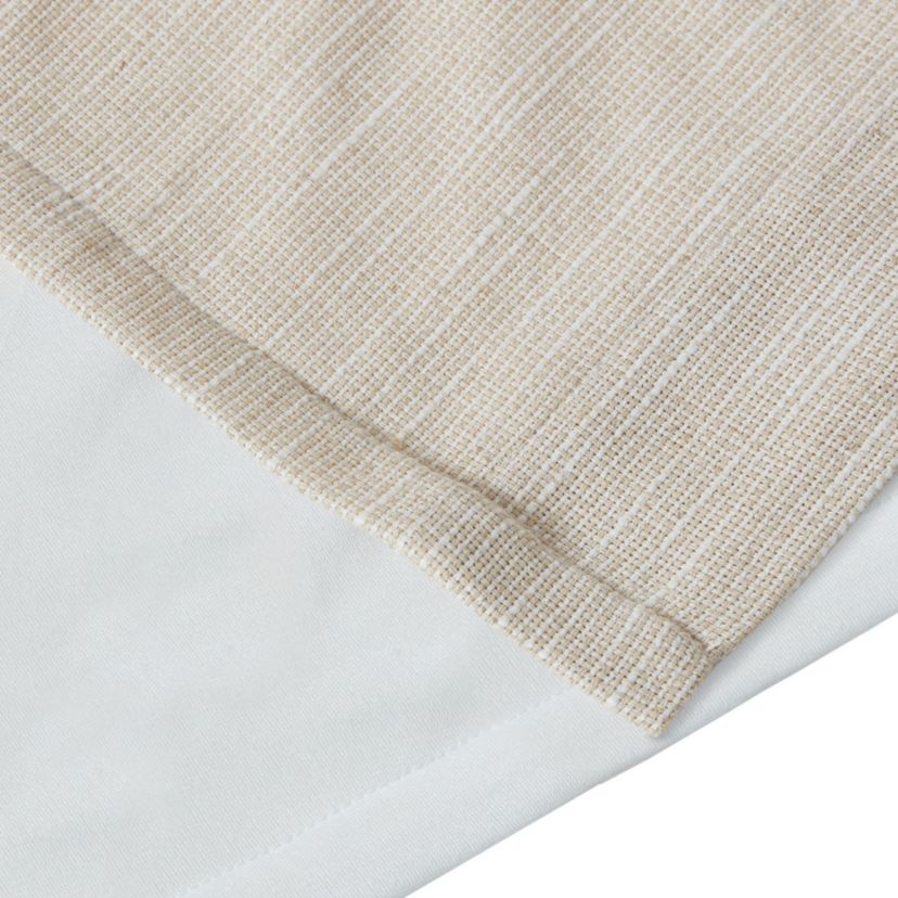 Beals Faux Linen Tab Top Panel with Fleece Lining
