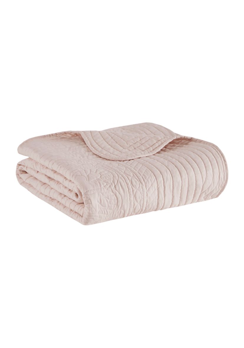Tuscany Oversized Quilted Throw with Scalloped Edges