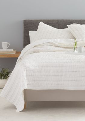 Cream quebec cotton fill cottage cottage ivory 3p queen quilt set : belk