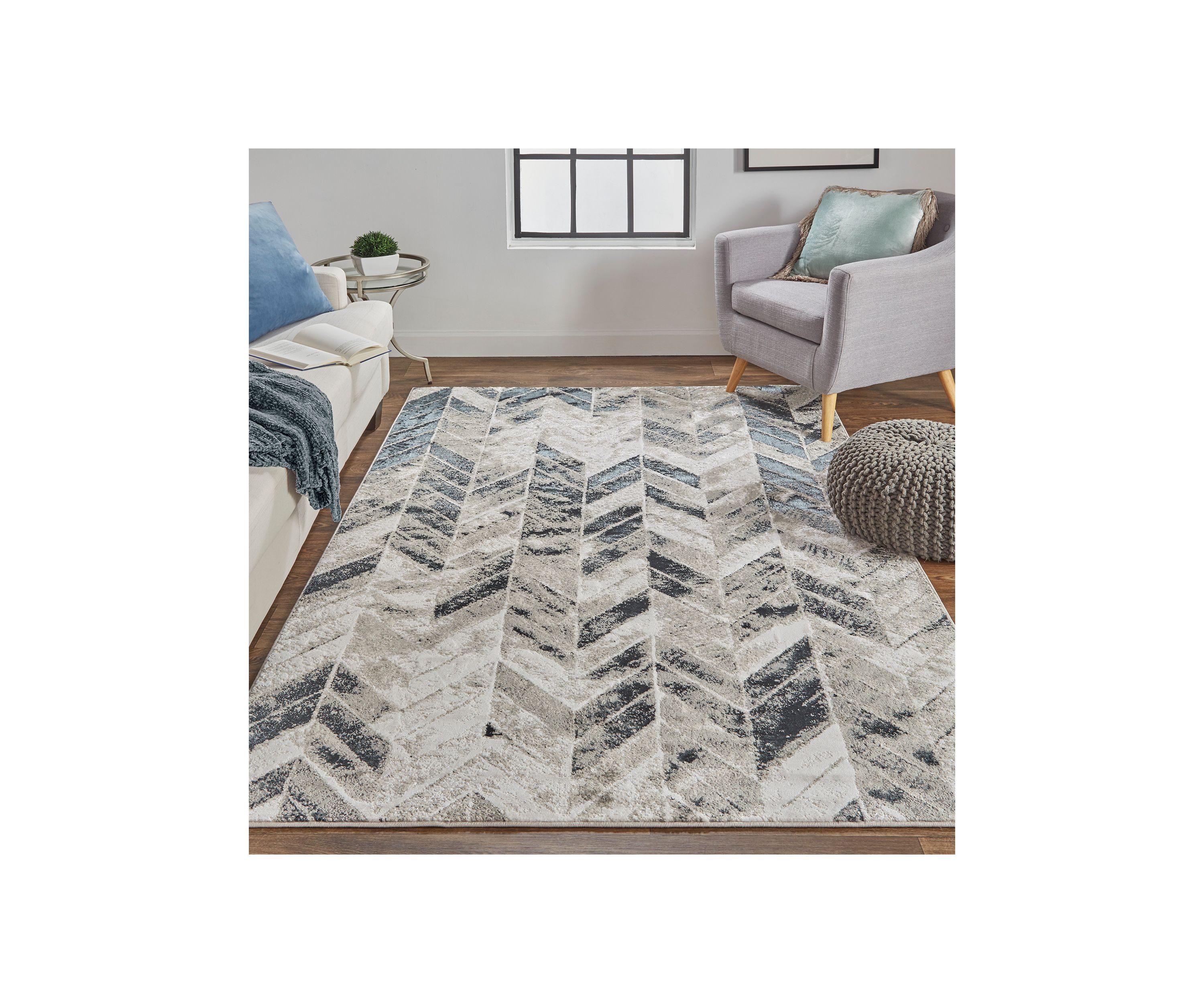 Orin Modern Chevron Area Rug