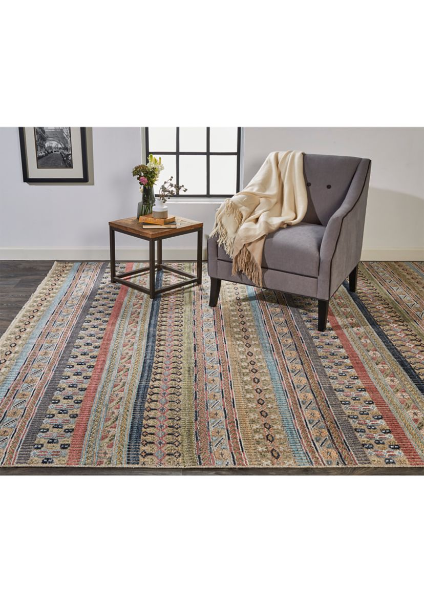 Eckhart Transitional Stripes Area Rug