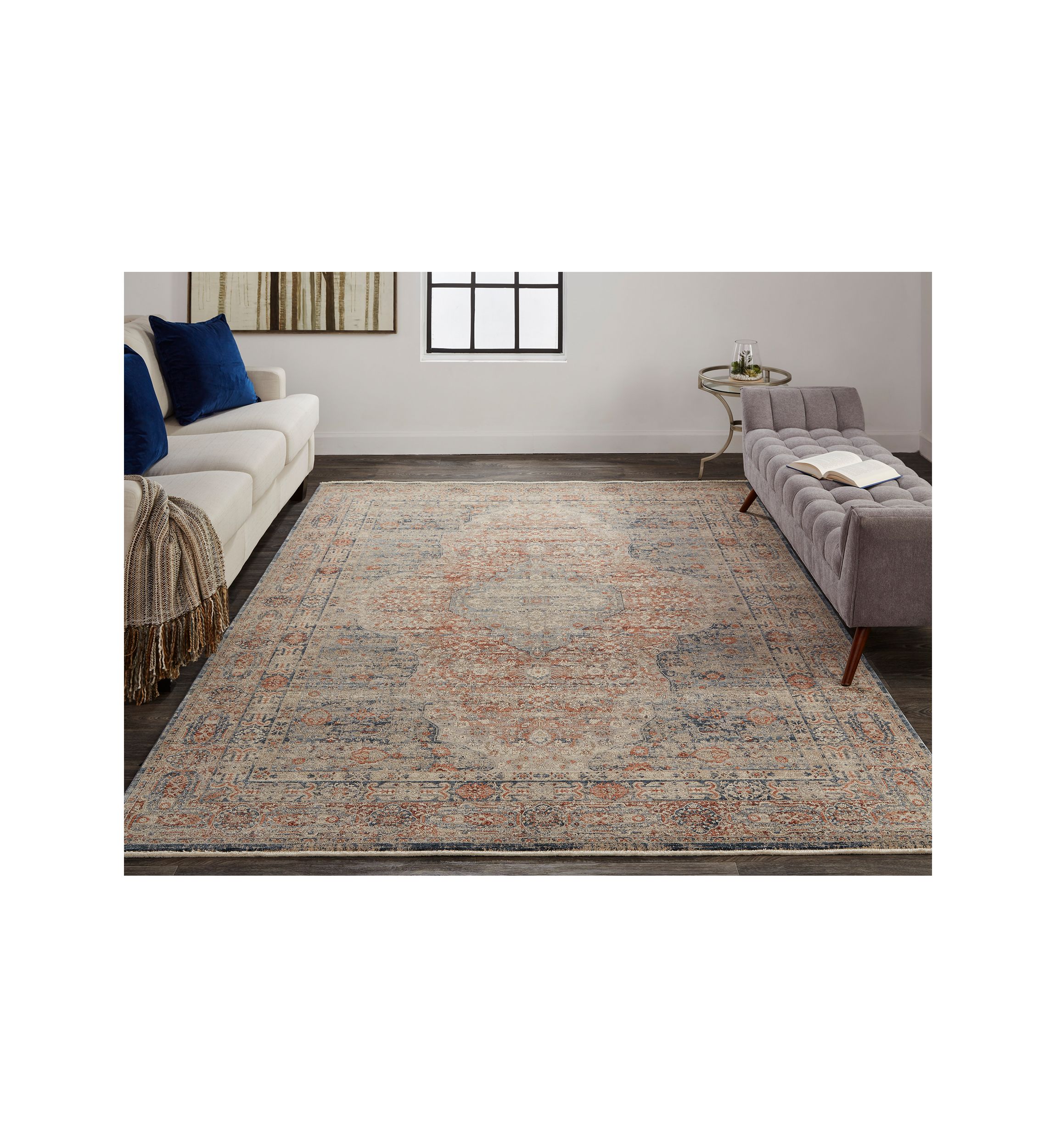 Gilford Transitional Medallion Area Rug