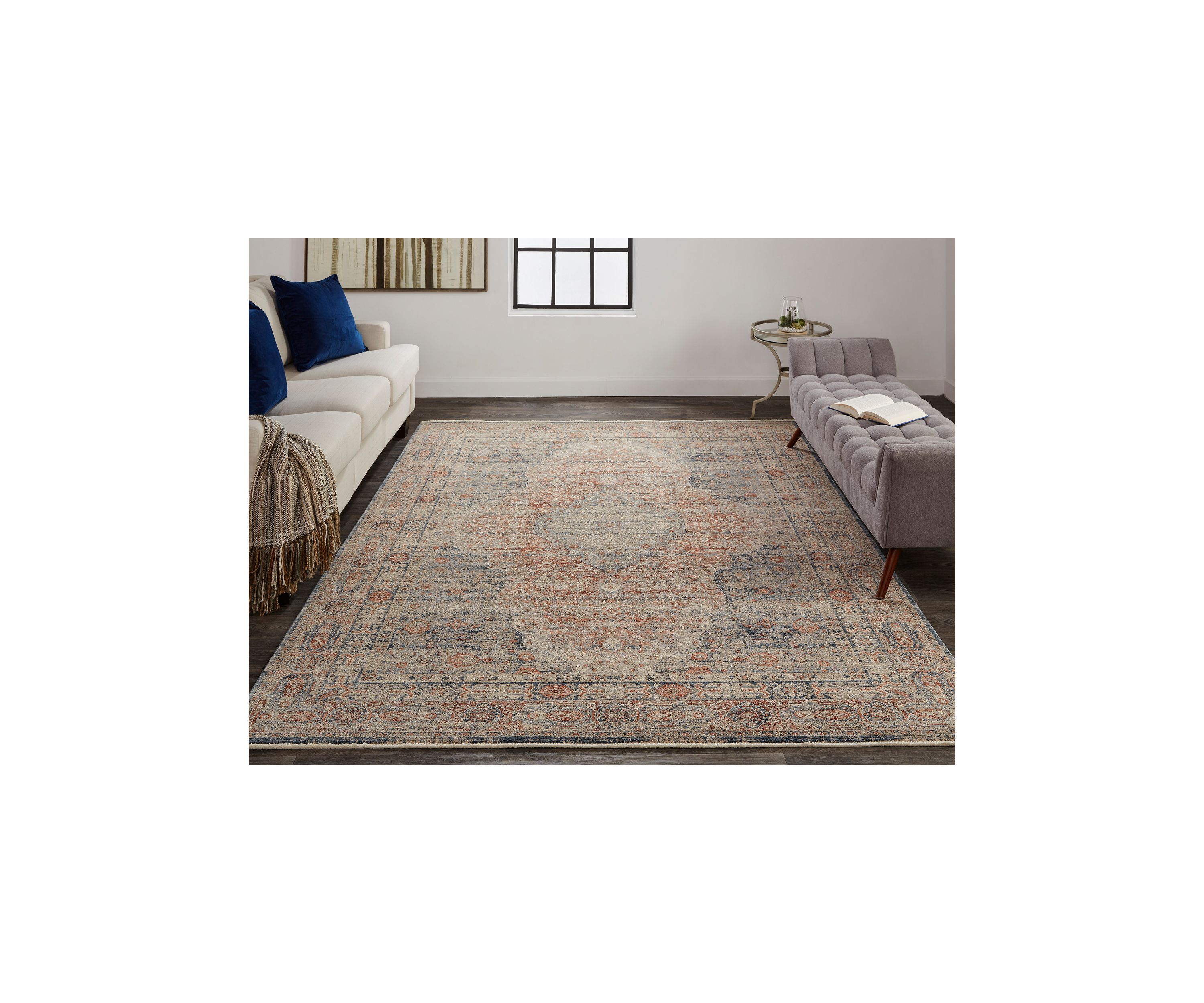 Gilford Transitional Medallion Area Rug