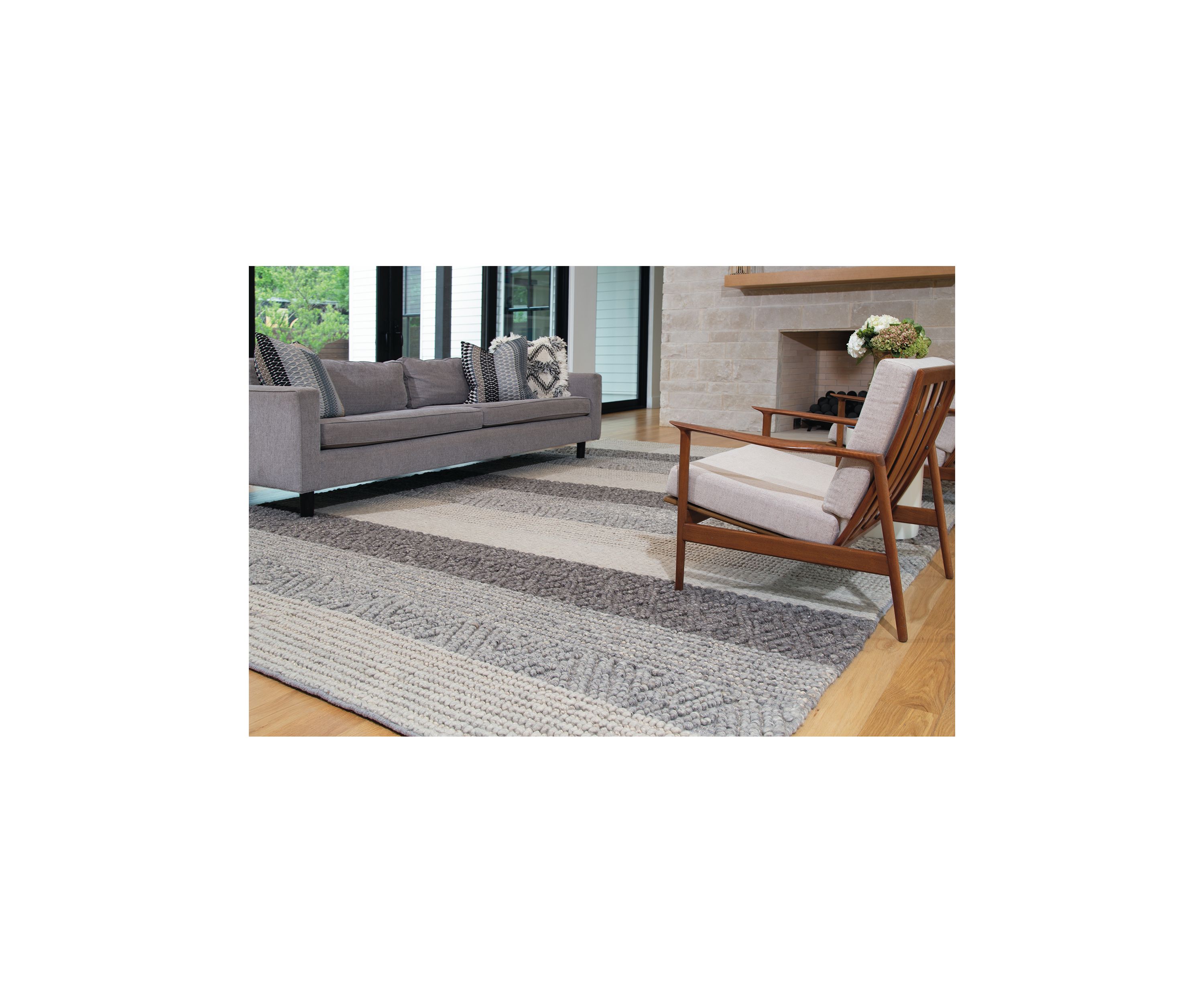 Genet Transitional Stripes Area Rug