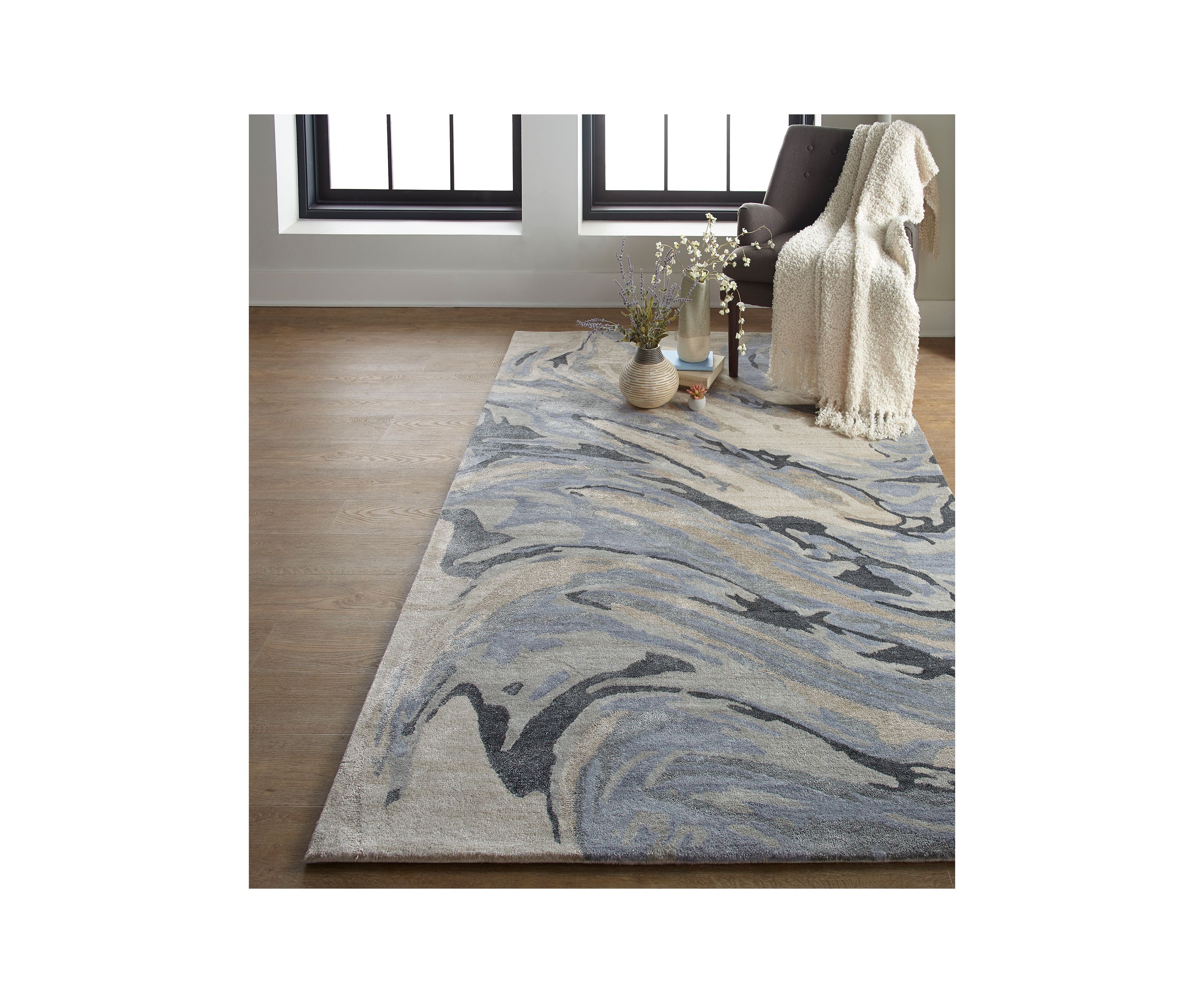 Orwell Transitional Abstract Area Rug