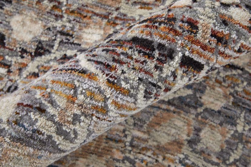 Ennis Transitional Damask Area Rug