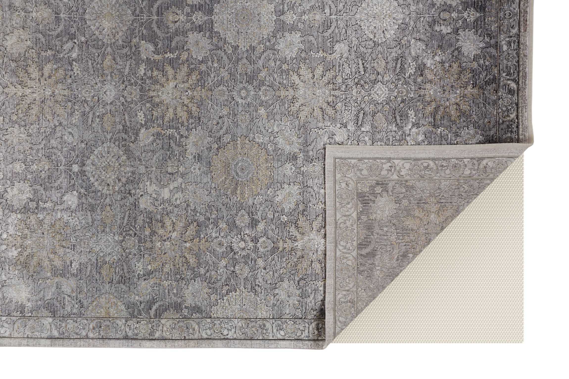 Melmas Transitional Damask Area Rug