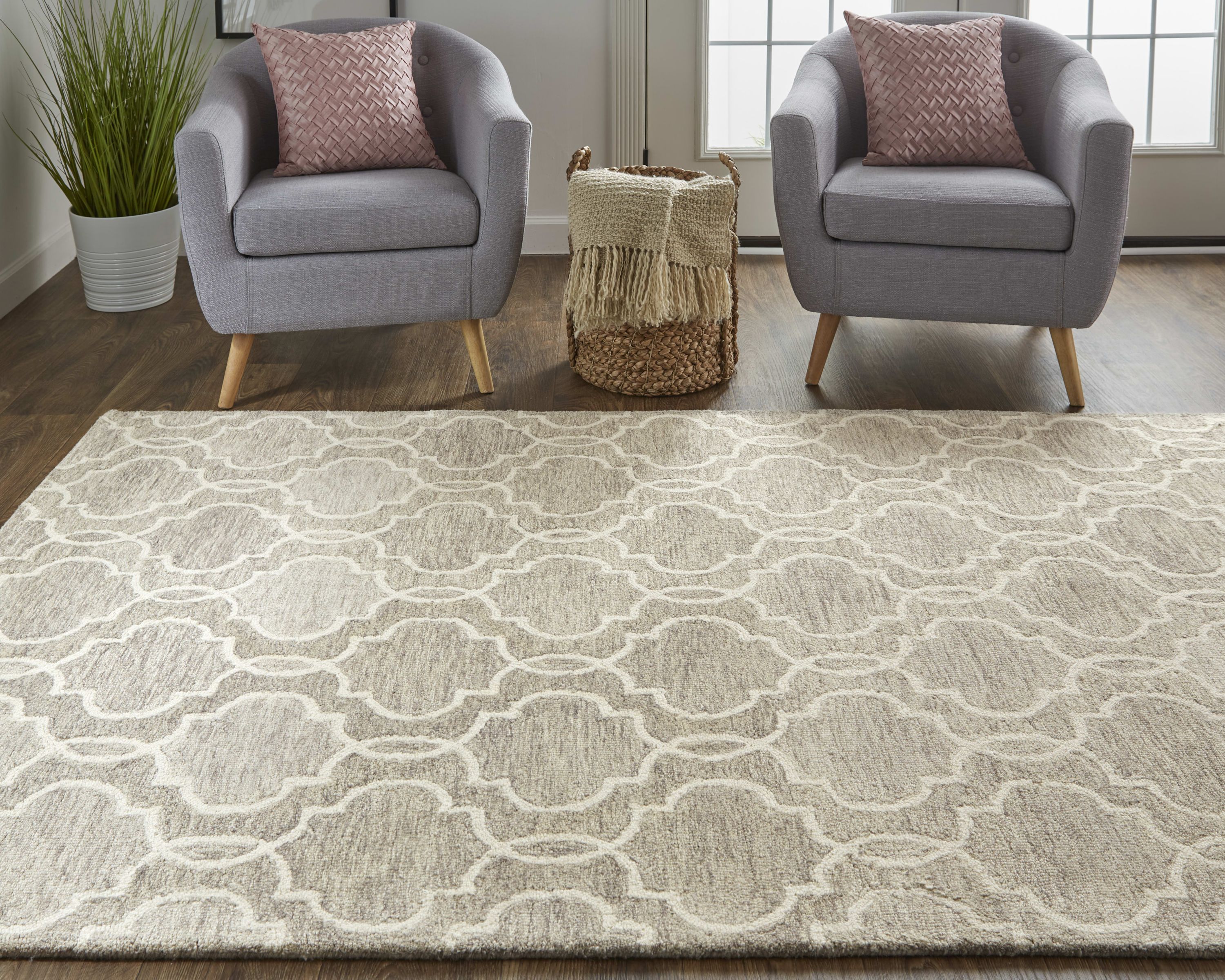 Natal Transitional Trellis & Lattice Area Rug