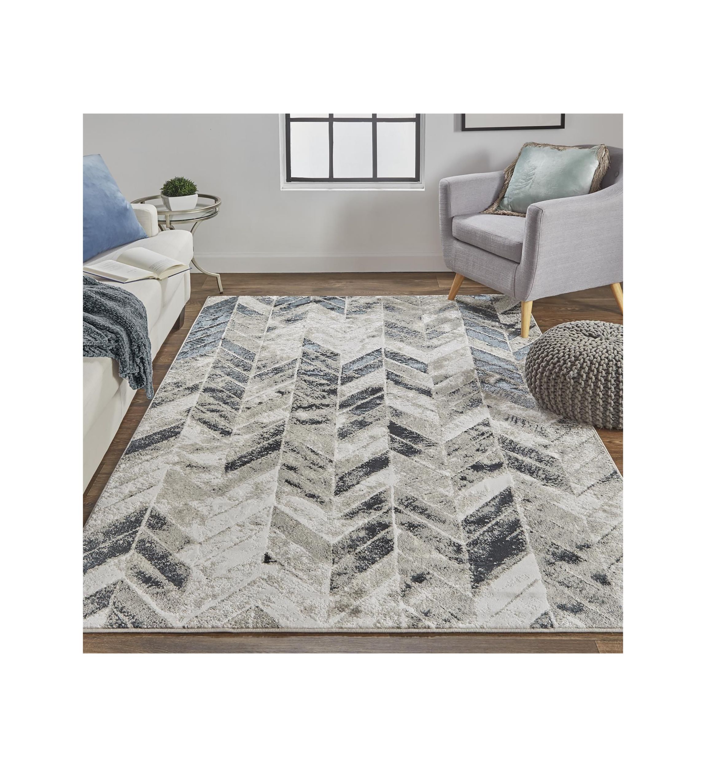 Orin Modern Chevron Area Rug