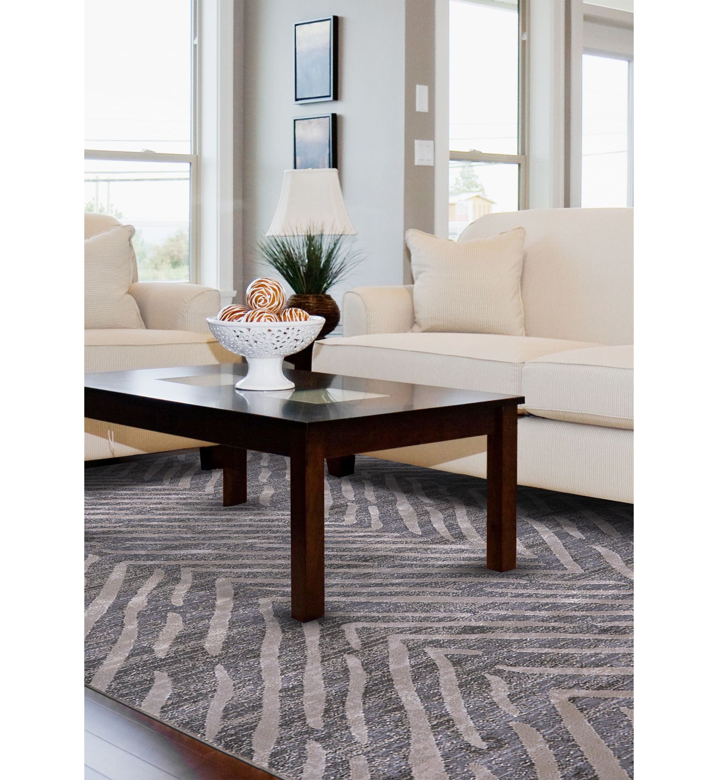 Vanhorn Modern Herringbone Area Rug