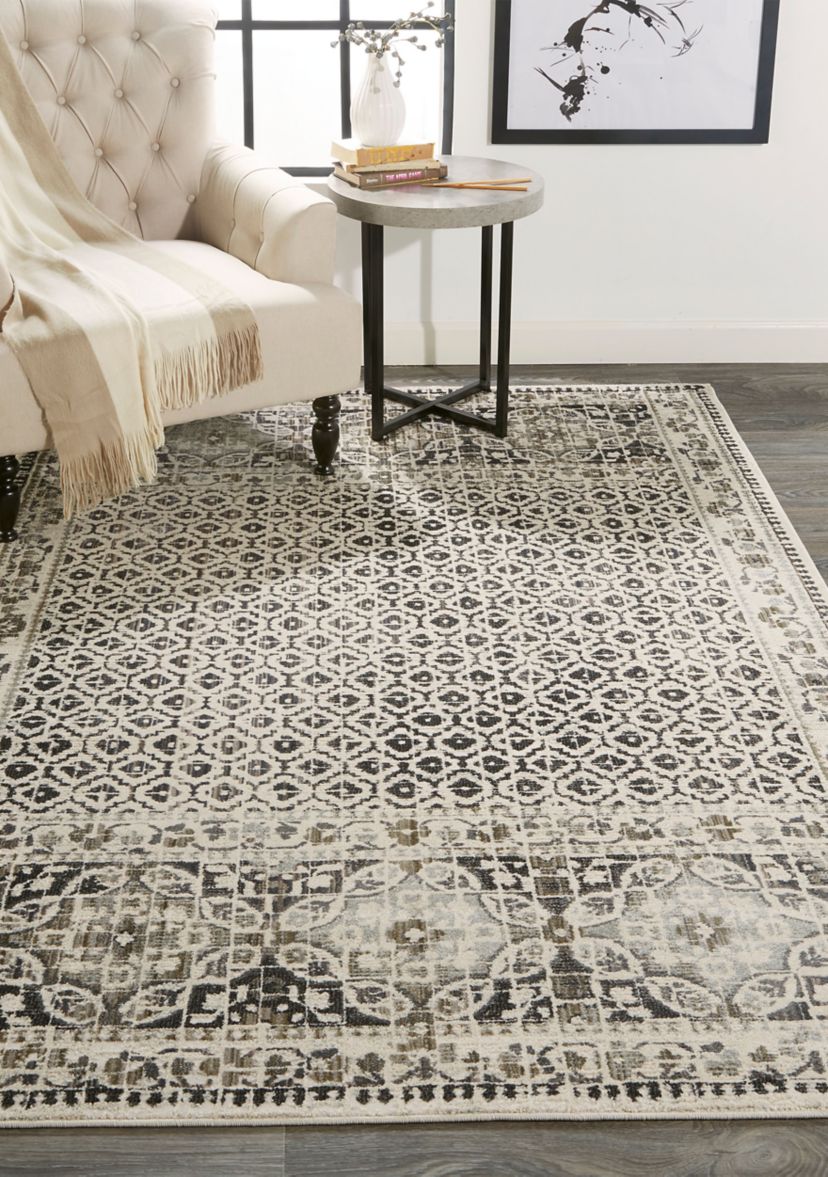 Kiba Transitional Distressed Area Rug