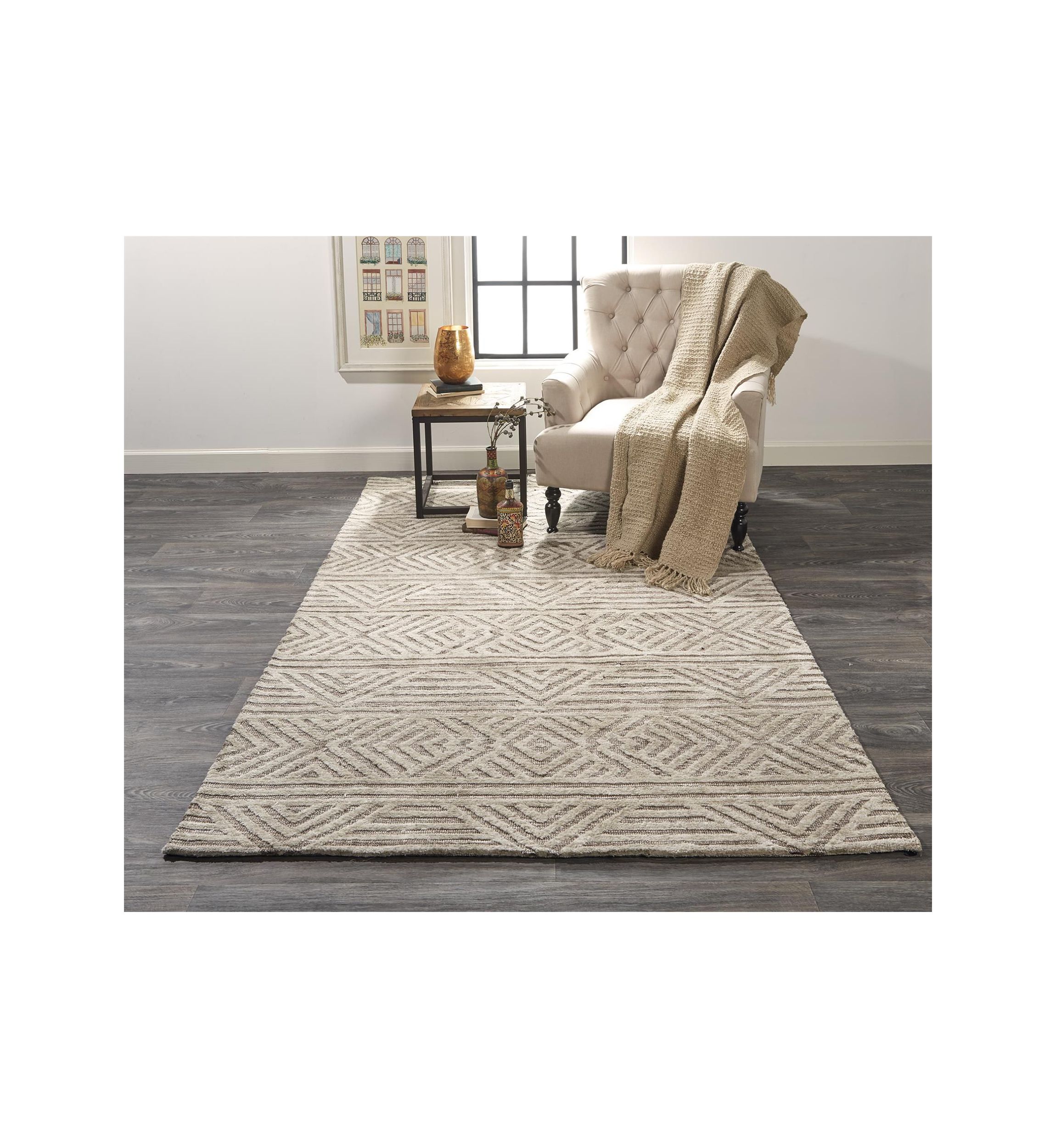 Oliena Modern Geometric Area Rug