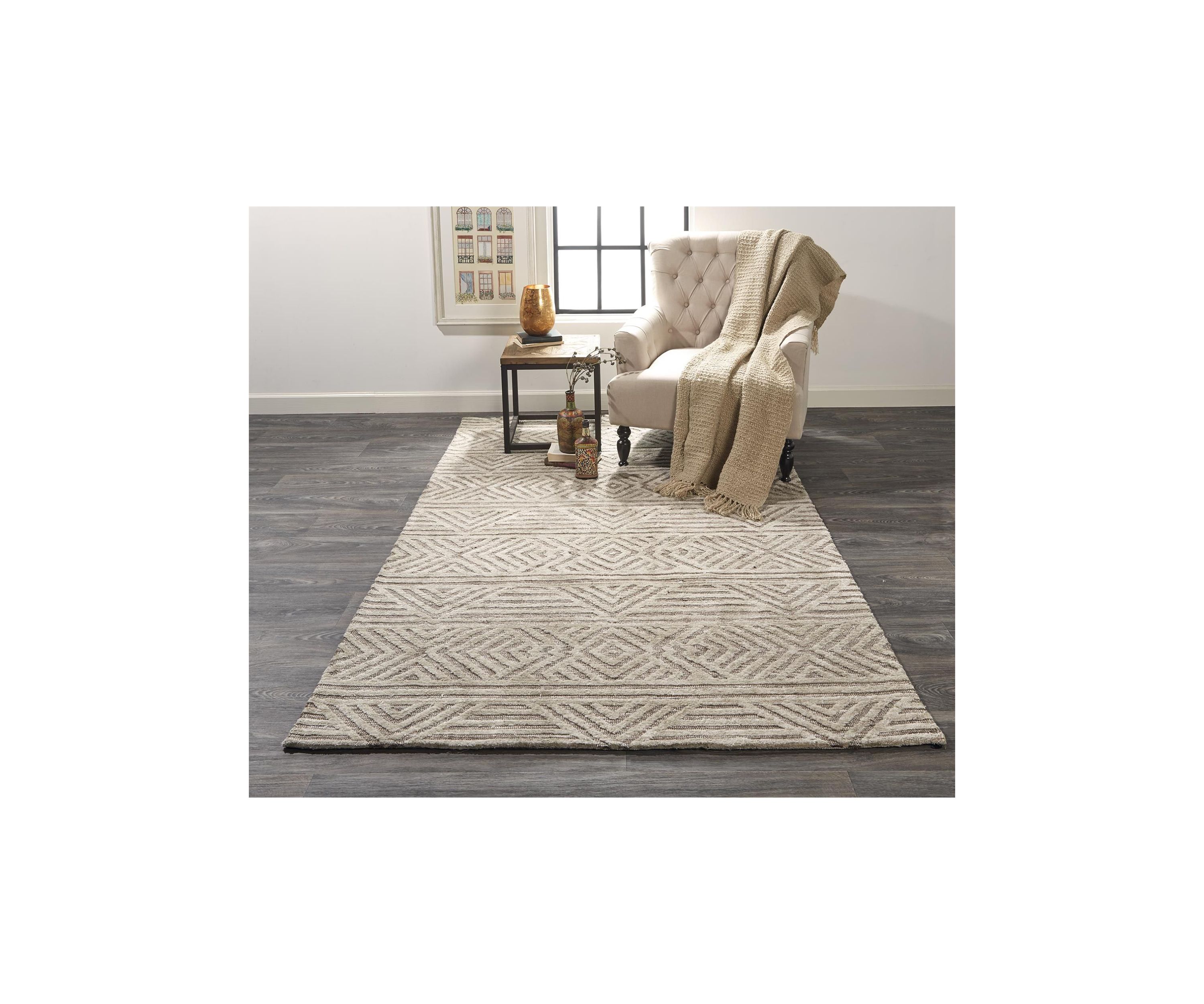 Oliena Modern Geometric Area Rug