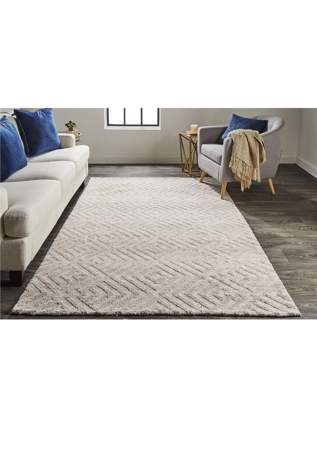 Weave & Wander Oliena Modern Diamond Area Rug | Belk