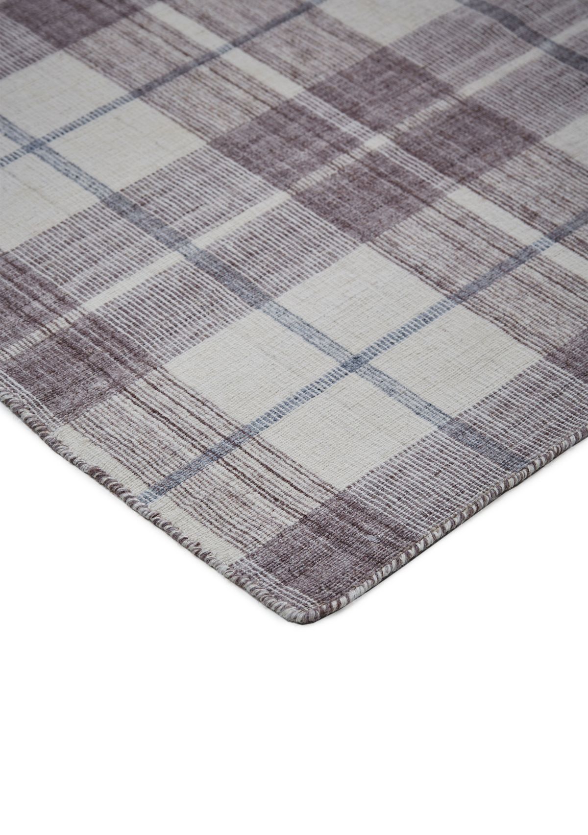Jens Transitional Plaid Area Rug