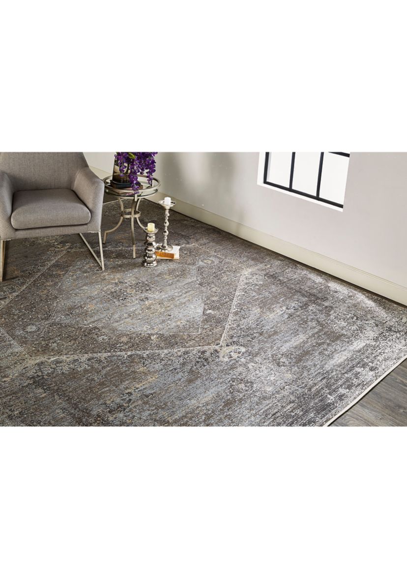 Melmas Transitional Distressed Area Rug