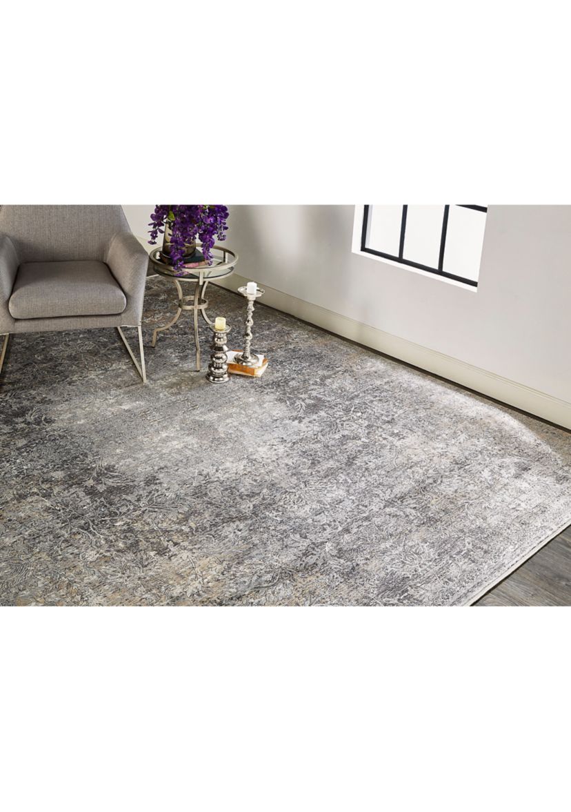 Melmas Transitional Medallion Area Rug