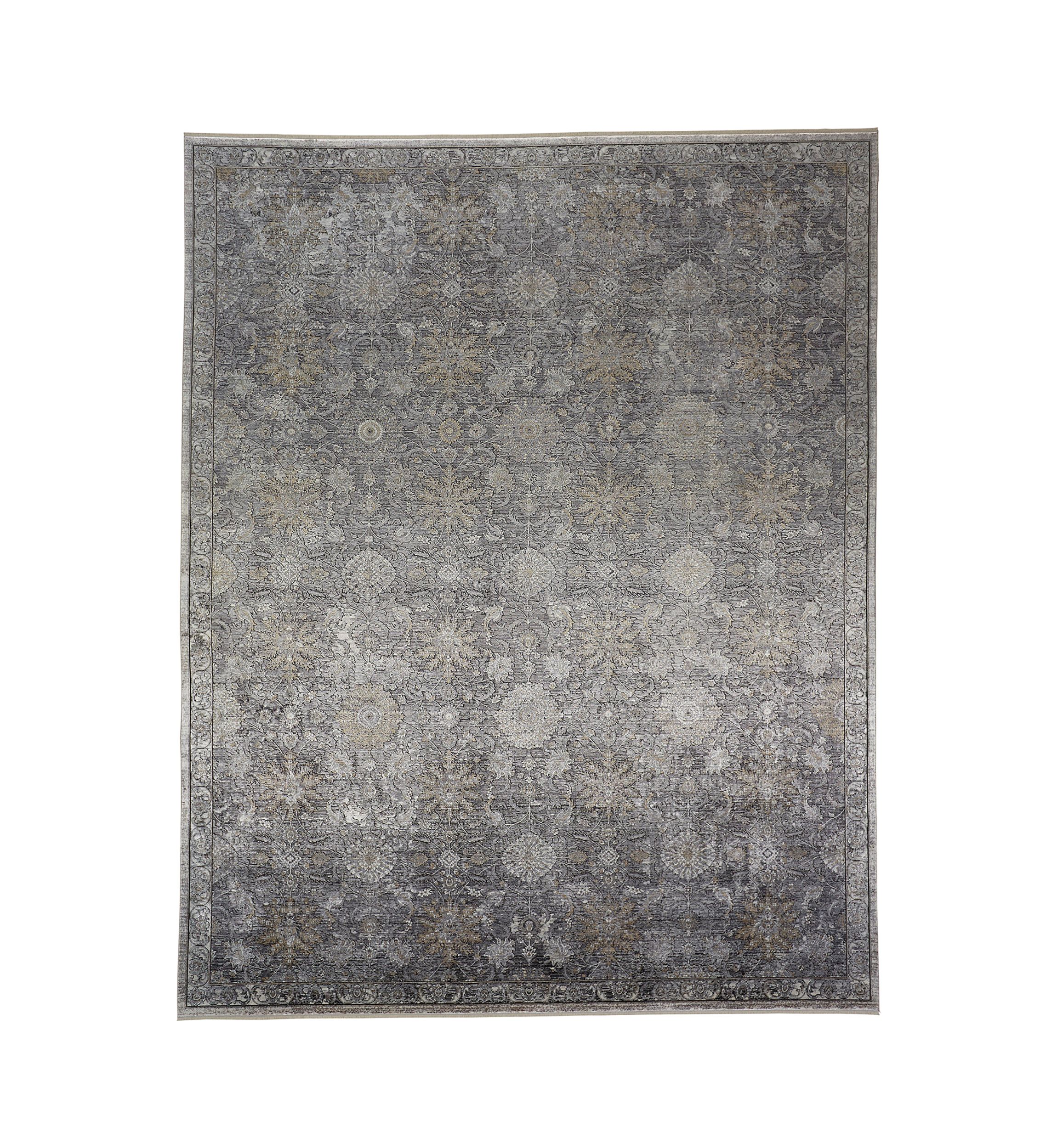 Melmas Transitional Damask Area Rug