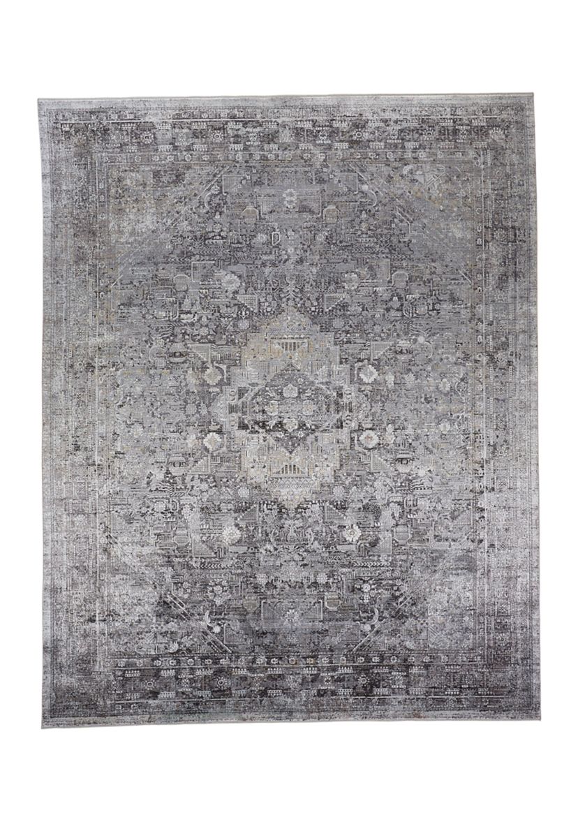 Melmas Transitional Medallion Area Rug