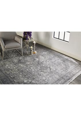 Melmas Transitional Medallion Area Rug