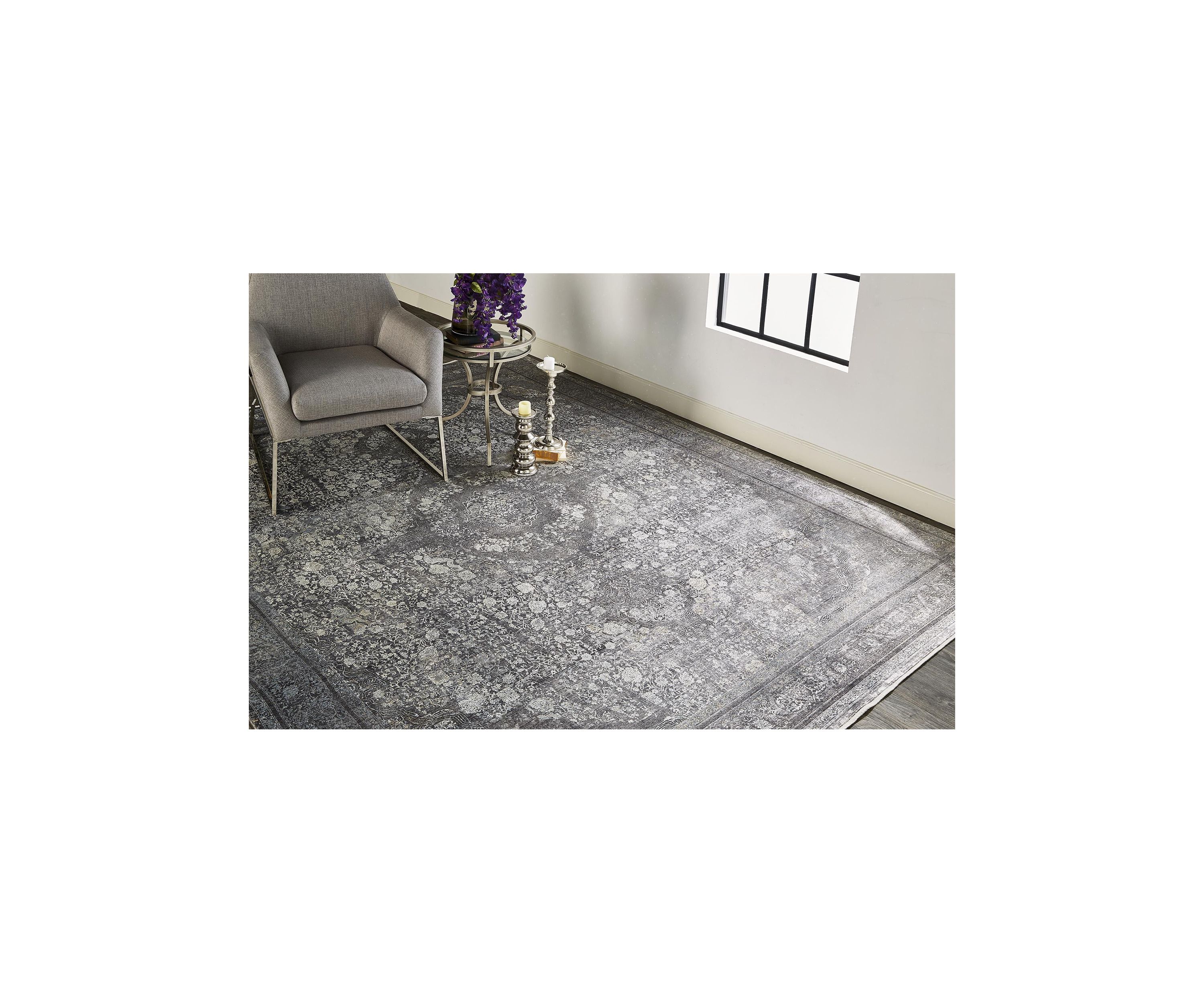 Melmas Transitional Medallion Area Rug
