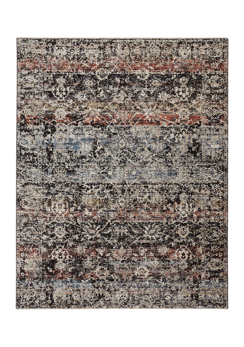 Ennis Transitional Distressed Area Rug