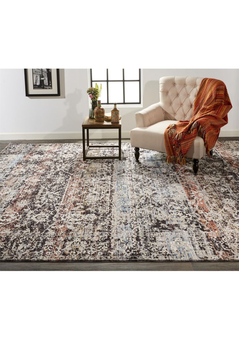 Ennis Transitional Distressed Area Rug
