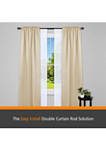 Fast Fit™ Birkin 5/8 Inch Easy Install Decorative Window Double Curtain Rod