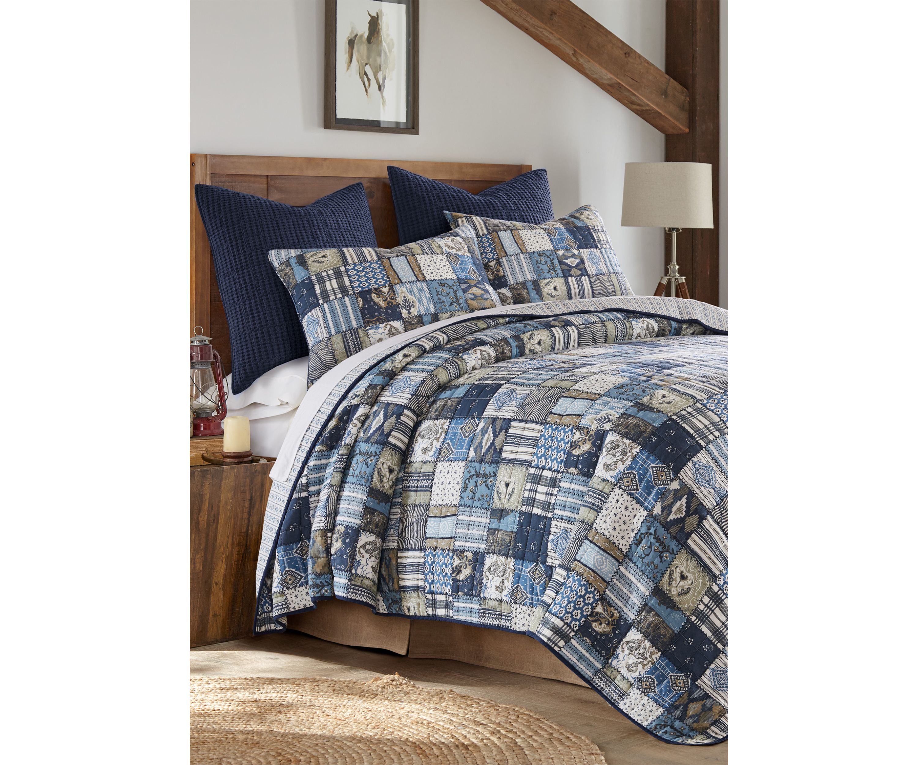 Ansara Blue Quilt Set
