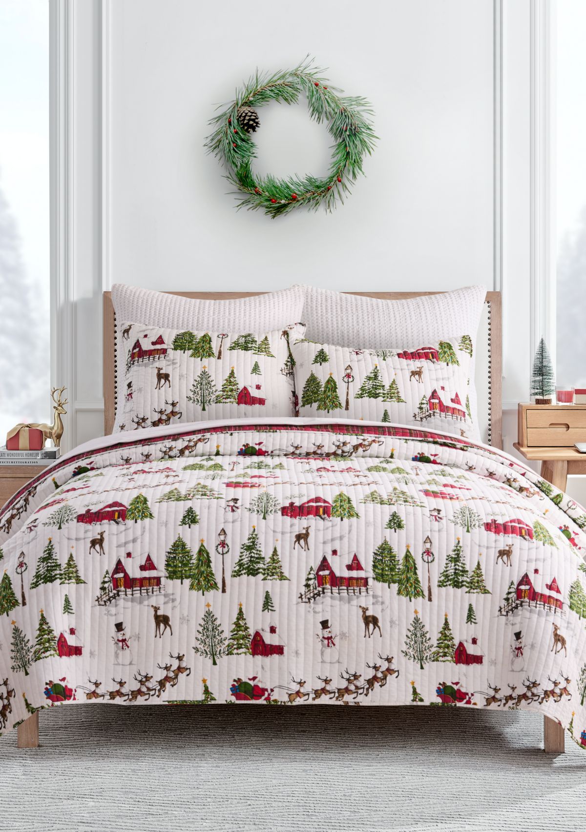 Santas Sleigh Ride Quilt Set