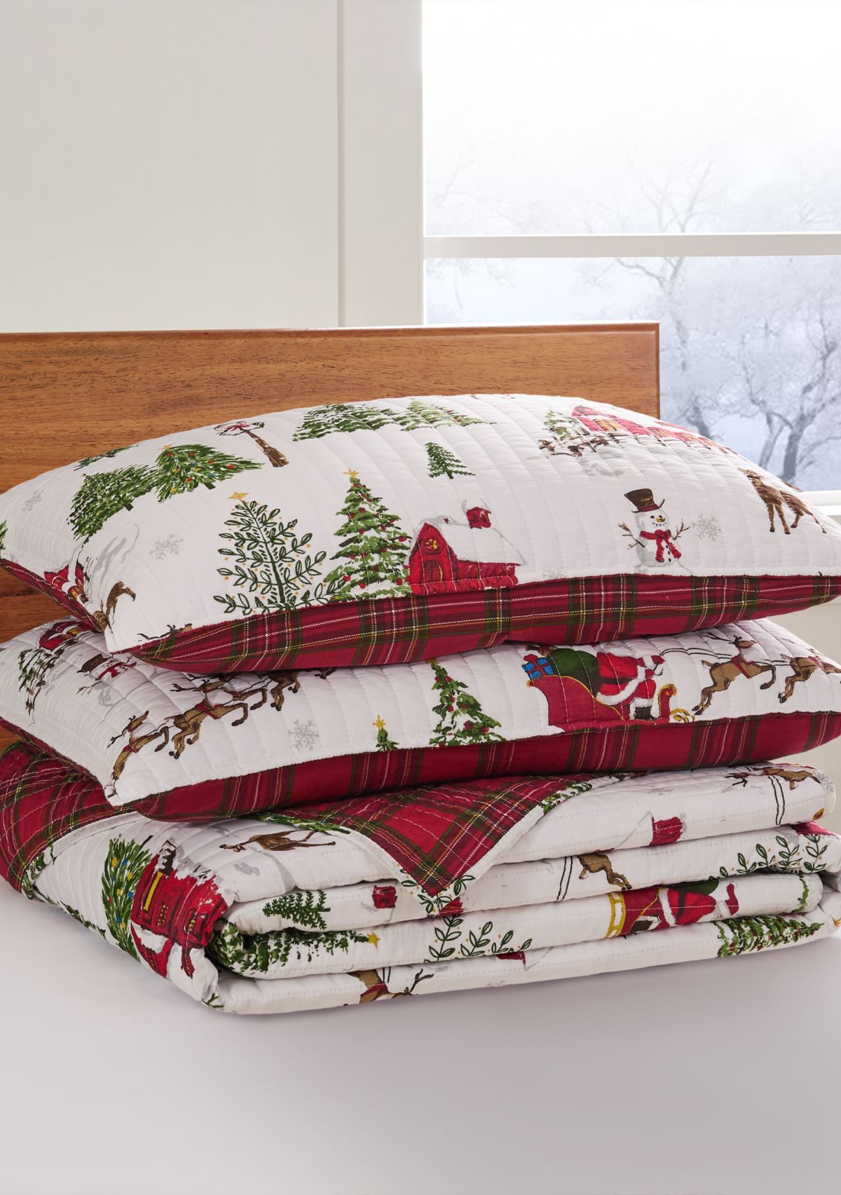 Santas Sleigh Ride Quilt Set