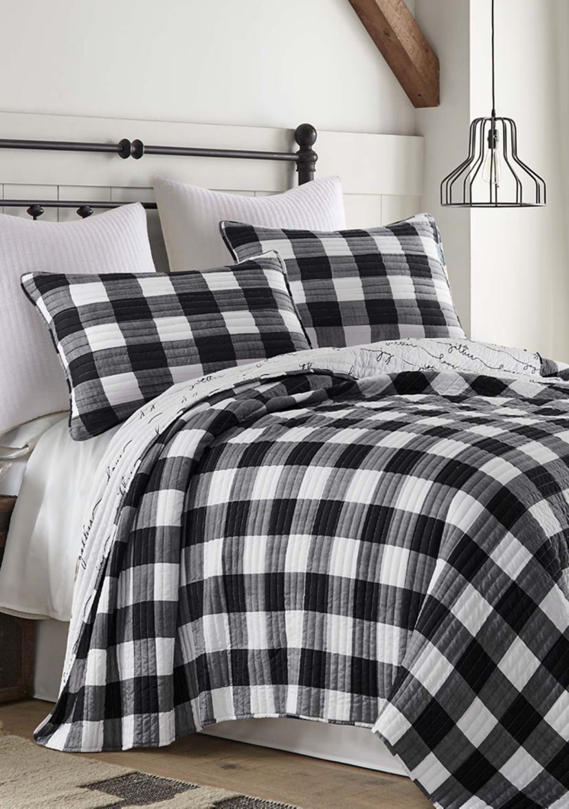 Logan Plaid Reversible Quilt Set