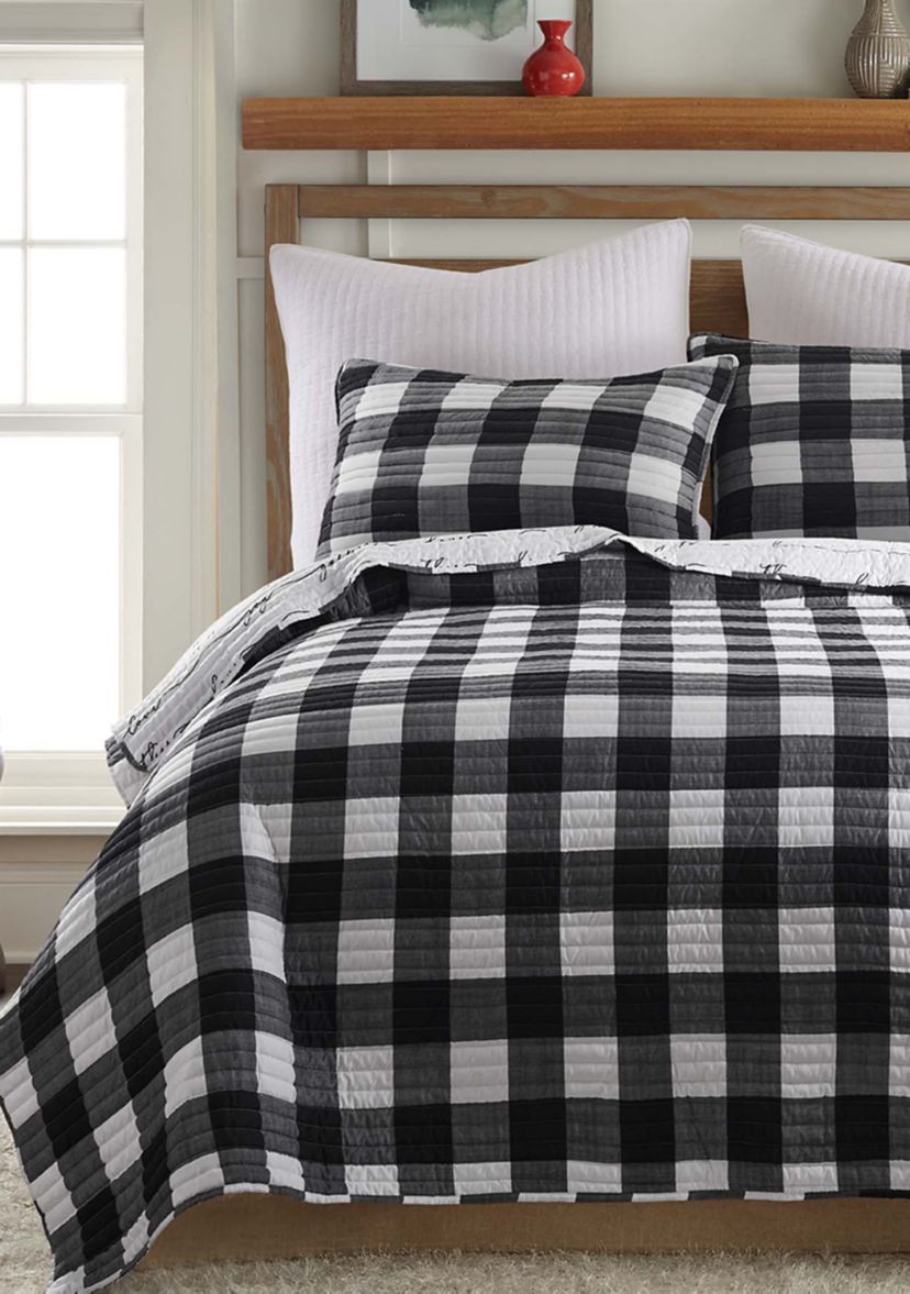 Logan Plaid Reversible Quilt Set