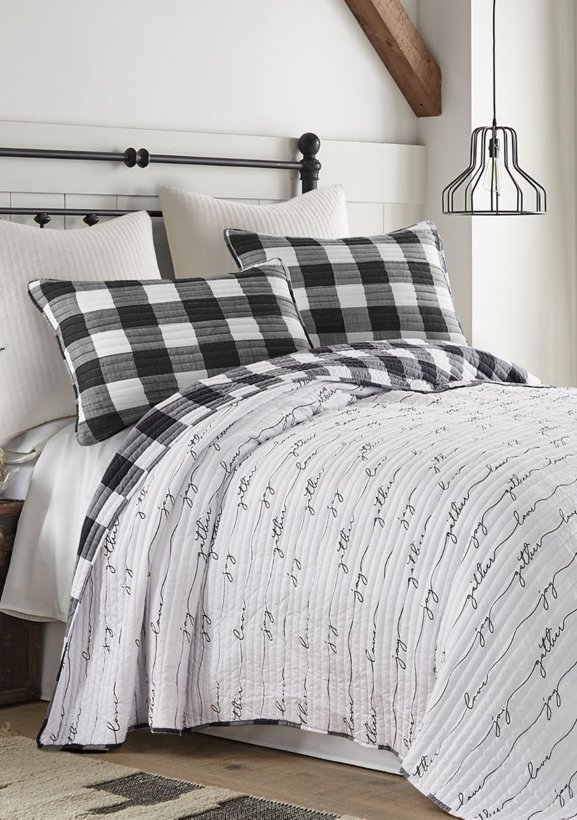 Logan Plaid Reversible Quilt Set