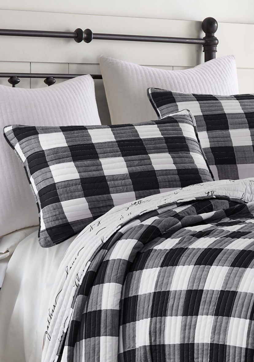 Logan Plaid Reversible Quilt Set