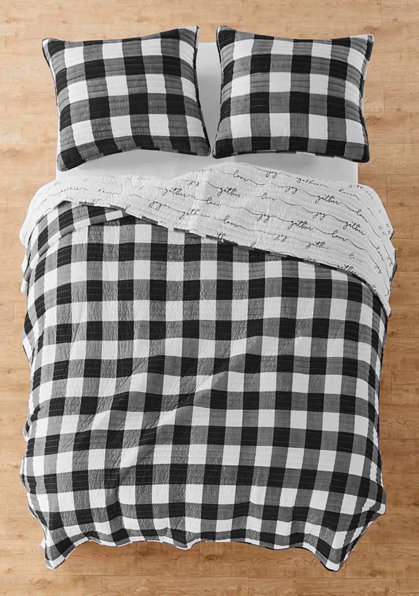 Logan Plaid Reversible Quilt Set