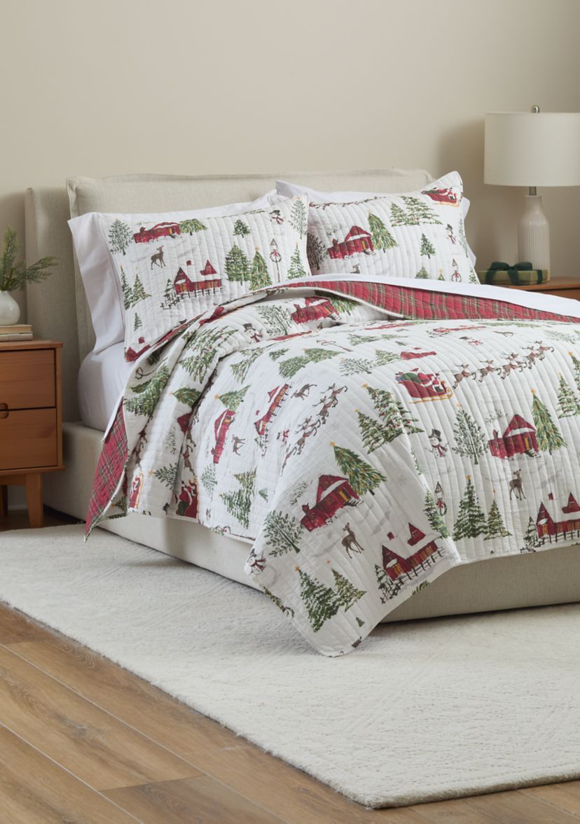 Santas Sleigh Ride Quilt Set