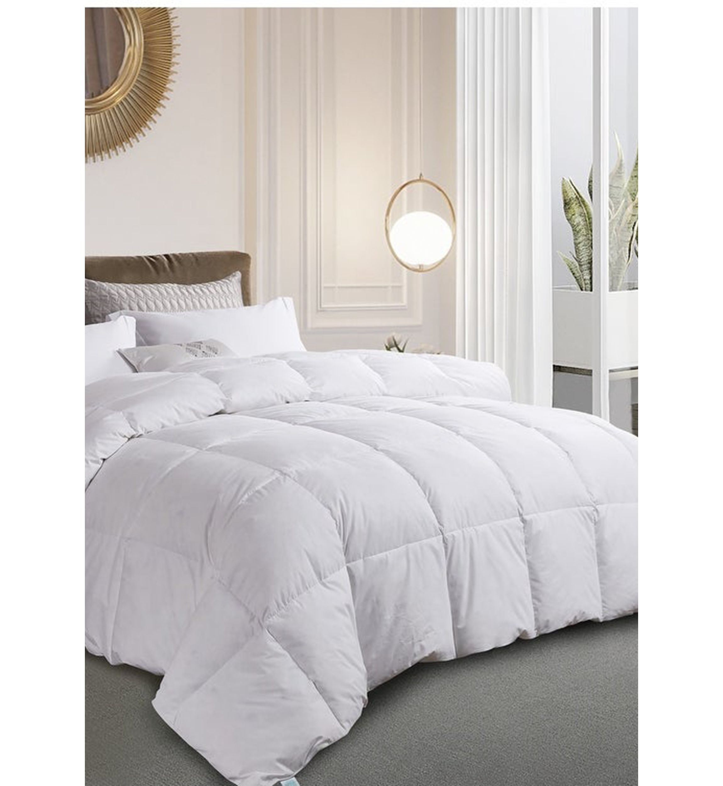 White Goose Feather and Down Comforter
