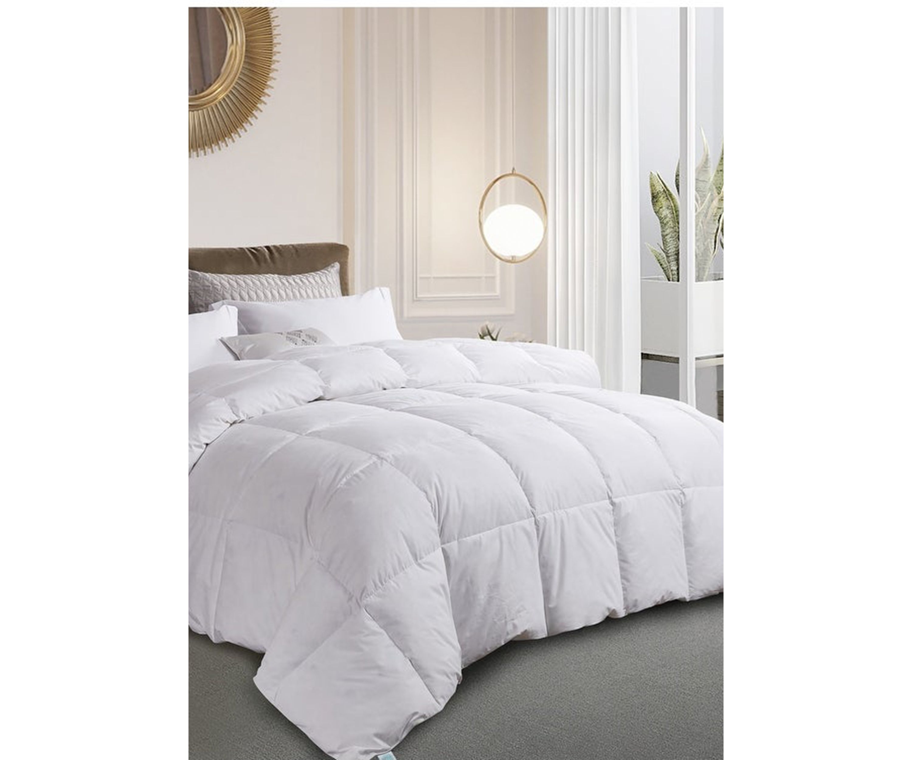 White Goose Feather and Down Comforter
