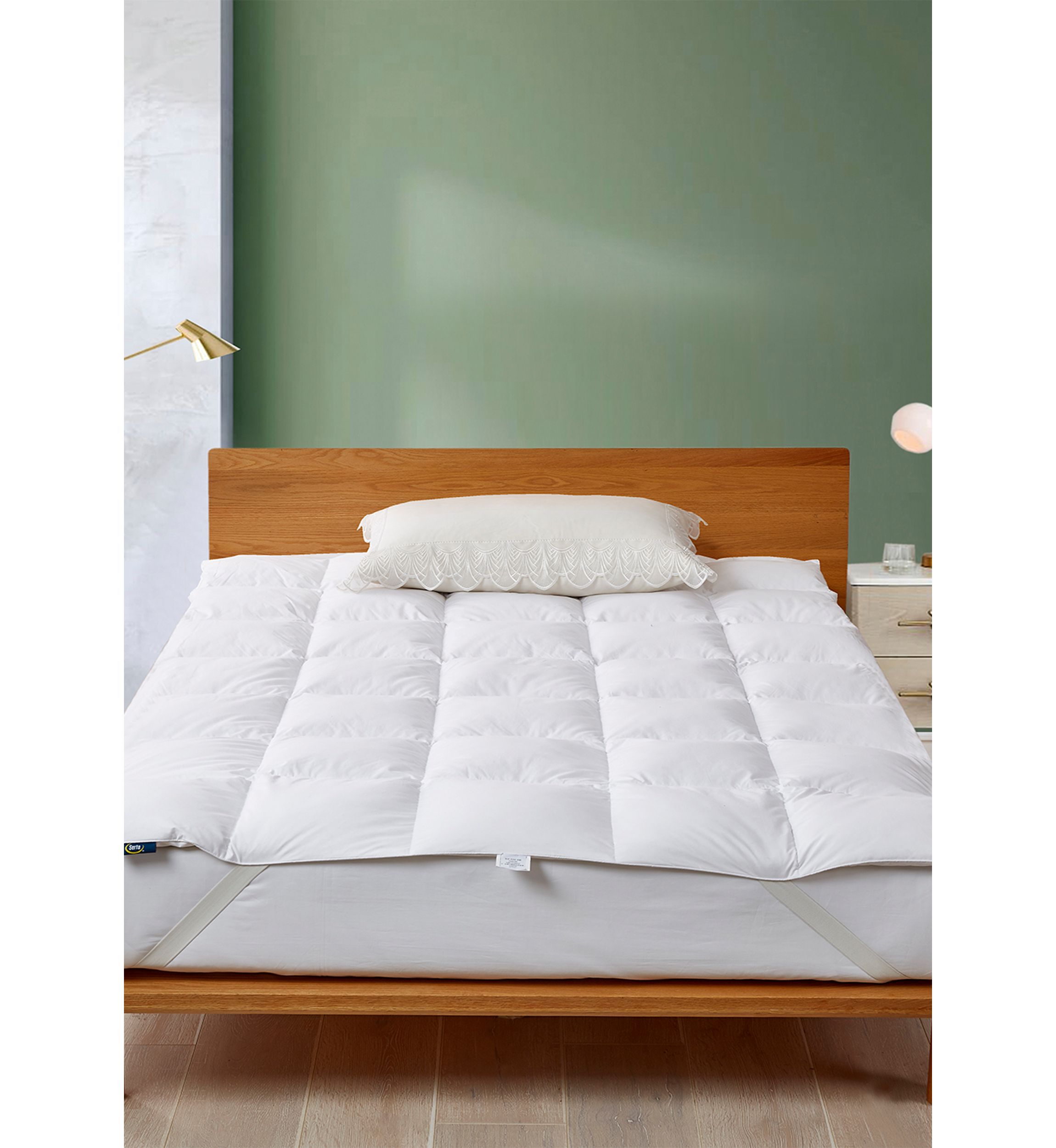 White Goose Feather and Down Fiber Featherbed