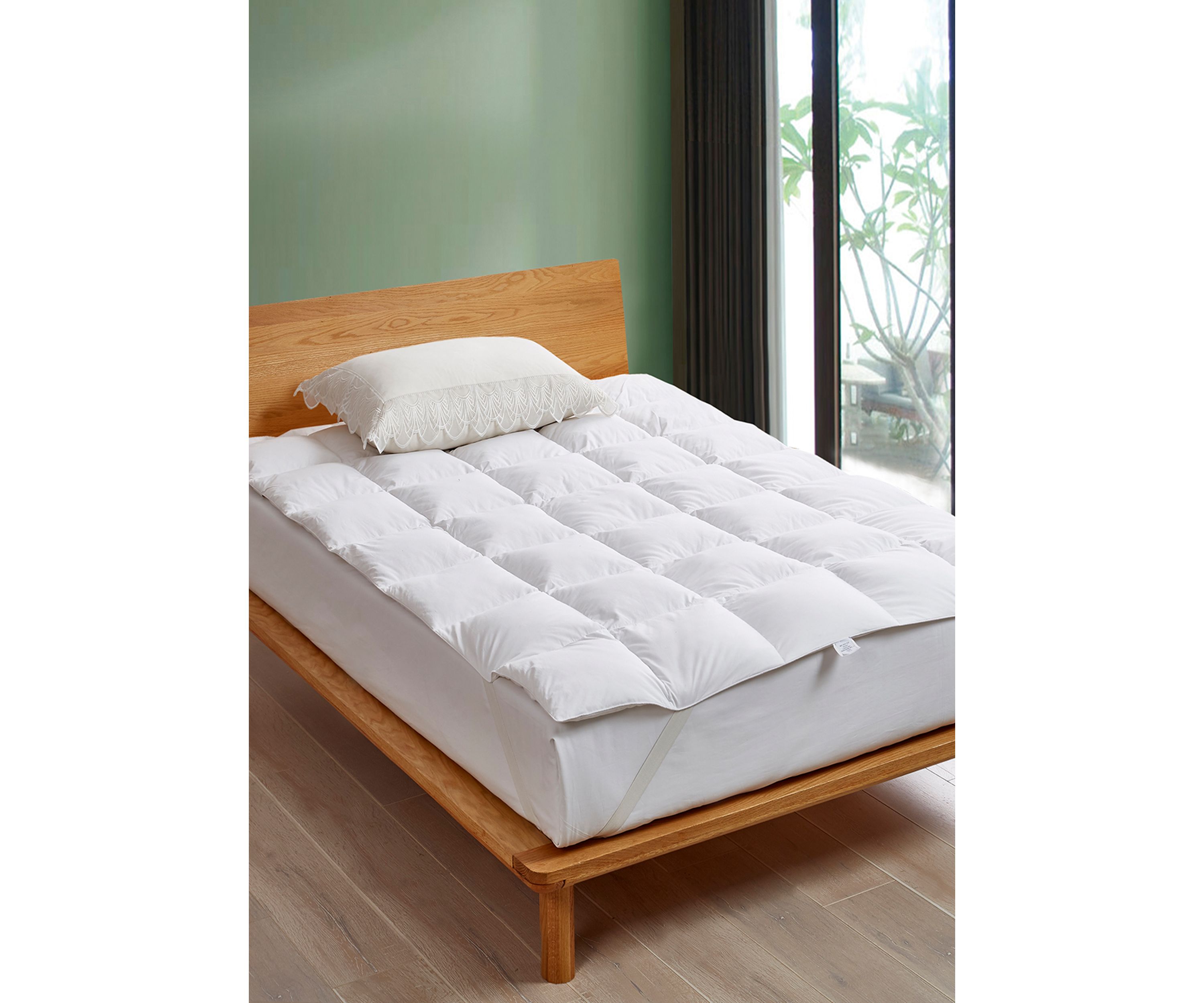 White Goose Feather and Down Fiber Featherbed