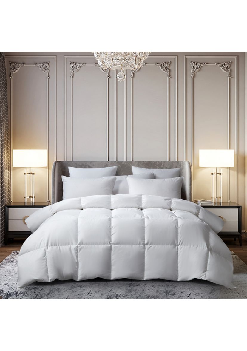 233-Thread Count Cotton 25/75 Down/Feather Comforter - All Seasons