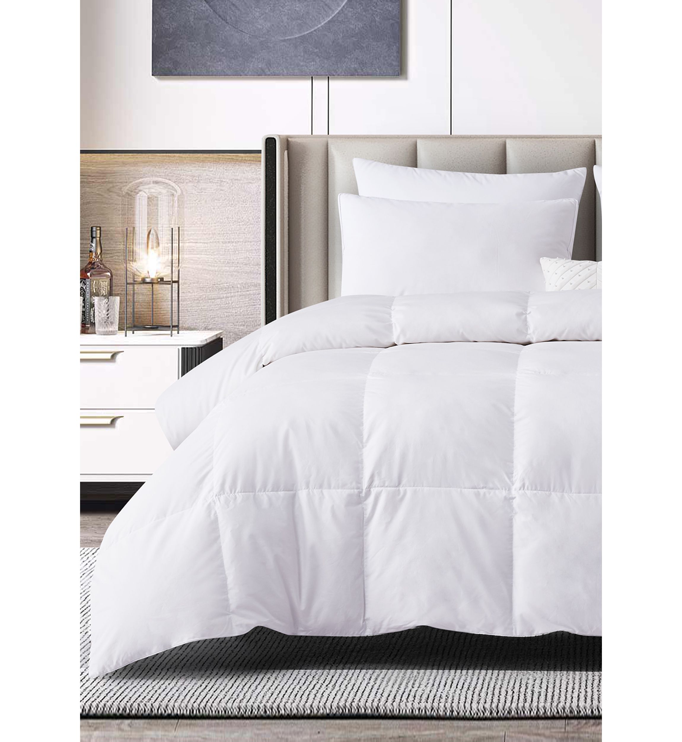 Tencel®/Cotton Blend 90/10 Feather/Down Fiber Comforter - All Seasons