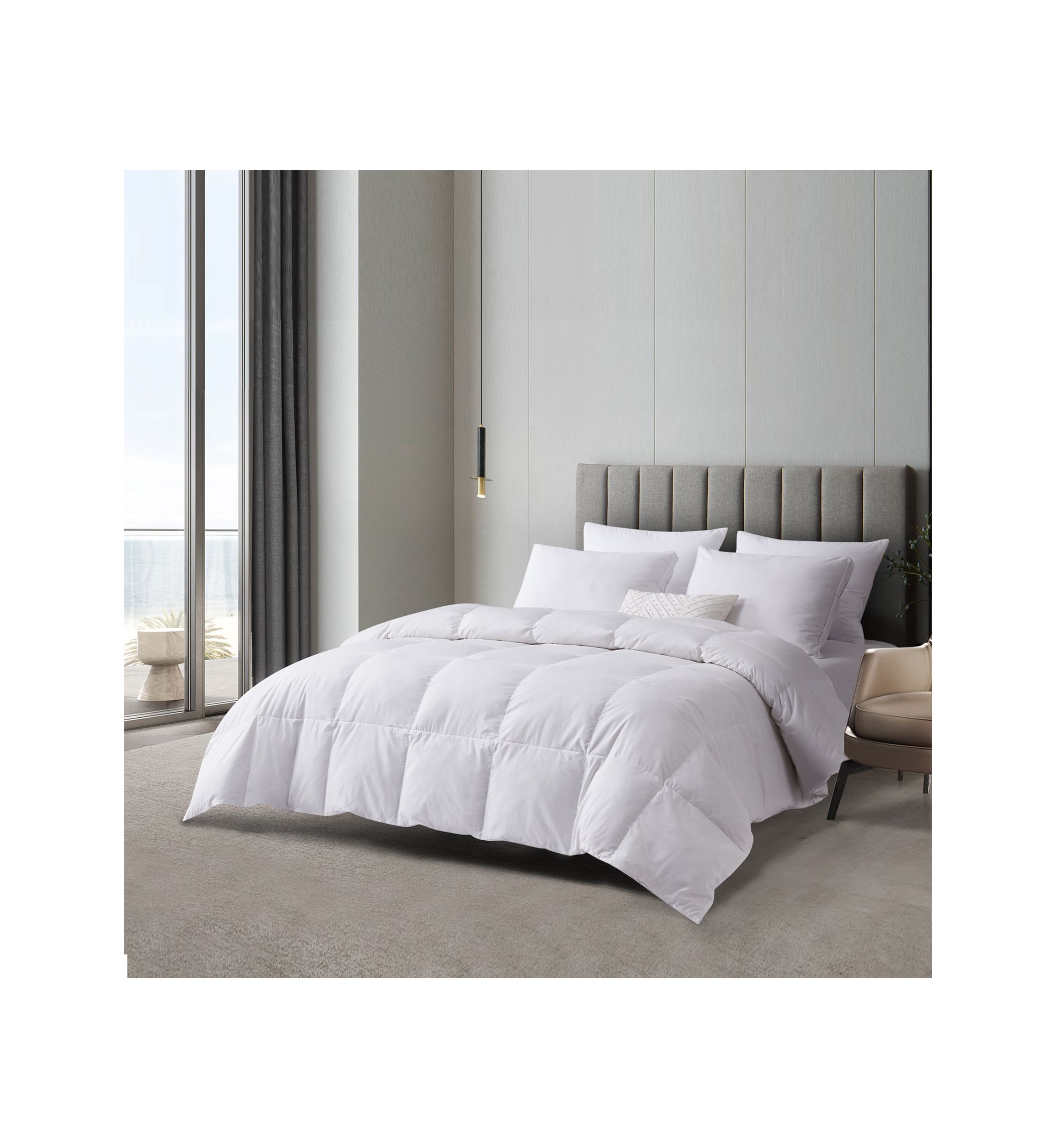 Tencel®/Cotton Blend 90/10 Feather/Down Fiber Comforter - All Seasons